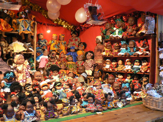 Bonecas no Mercado de Natal Aix-en-Provence