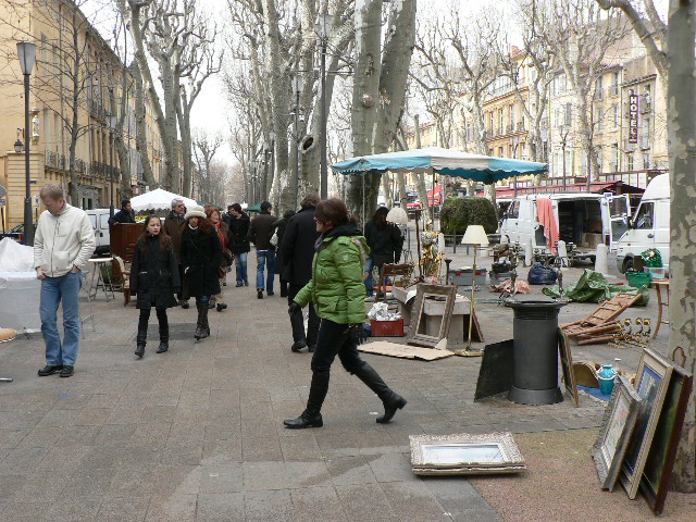 Feira de antiguidades de Aix-en-Provence
