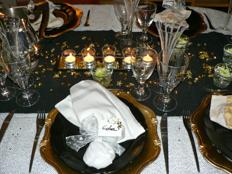 Decoração mesa Réveillon